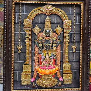 Lord Balaji Antique TANJORE Painting with Frame