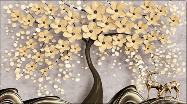 3D White Flowers Canvas Painting Modern Nordic Plant Posters And Prints Wall Art Picture E No Frame