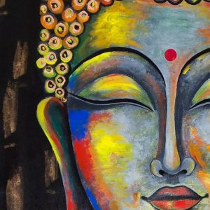 Buddha Meditation Canvas Art Hand Painted Painting Unframed