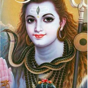 Lord Shiva Hand-Painted Painting On Canvas L (Without Frame)