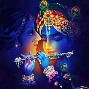 Radha Krishna Eternal Love Painting Hand-painted Masterpiece
