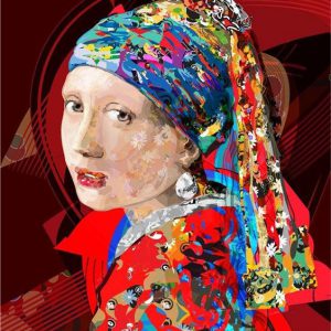 Pearl Earring Girl Painting Hand-Painted Painting On Canvas (Without Frame)