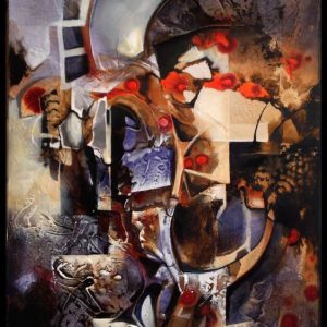 Abstract Hand-Painted Painting On Canvas (Without Frame)