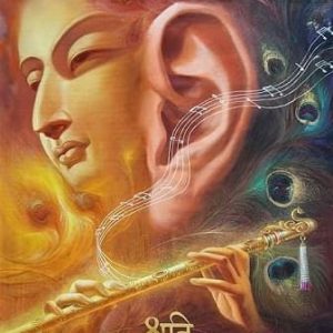 Krishna Hand-Painted Painting On Canvas V (Without Frame)