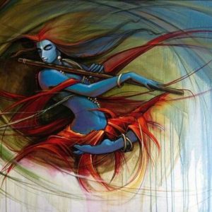 Krishna Divine Handmade Painting Canvas Art Masterpiece