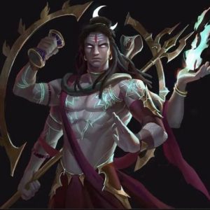 Lord Shiva C Hand-Painted Painting On Canvas (Without Frame)