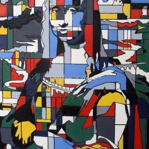 Mona Lisa Hand Painted Painting On Canvas (Without Frame)