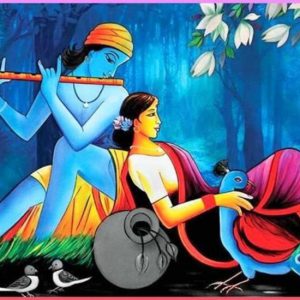 Radha Krishna Love Forever Painting Handpainted Masterpiece