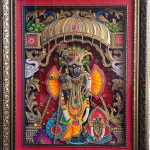 Banke Bihari Tanjore Painting Wall Art With Frame