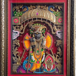 Banke Bihari E Tanjore Painting With Frame (20inc x 16inc x2inc)