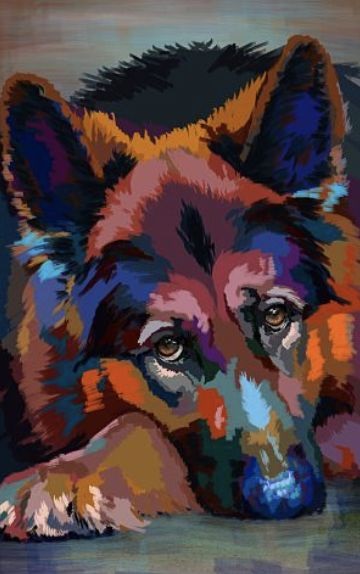The Dog Hand Painted Painting