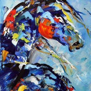 Majestic Horse Hand-Painted Painting On Canvas (Without Frame)