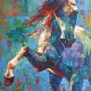 Majestic Horse Hand-Painted Painting On Canvas (Without Frame)