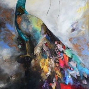 Peacock Canvas Art Beauty Hand-Painted Painting On Canvas (Without Frame)