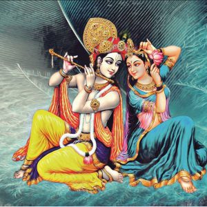 Radha Krishna Canvas Art Painting Posters And Prints On Canvas (Without Frame)