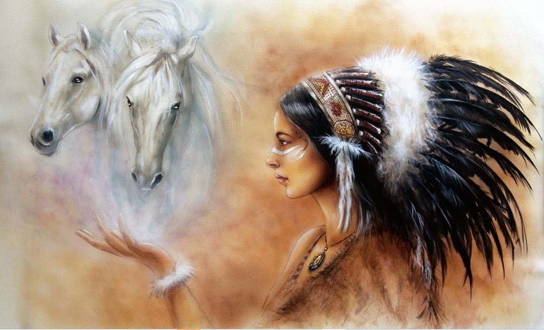A Girl And Horse Wall Art Painting 1
