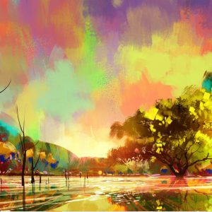 Scenic Nature Landscape Art Painting Posters And Prints On Canvas (Without Frame)
