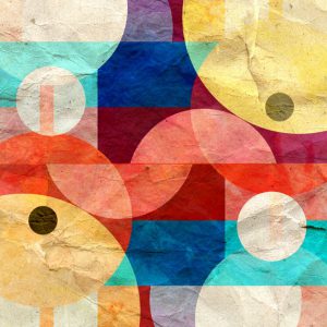 Colourful Circles Wall Art Painting Posters And Prints On Canvas (Without Frame)