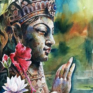 Jugal Sarkar Hand-Painted Painting On Canvas (Without Frame)