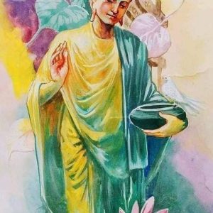 Serenity of Buddha Hand-Painted Painting On Canvas Unframed