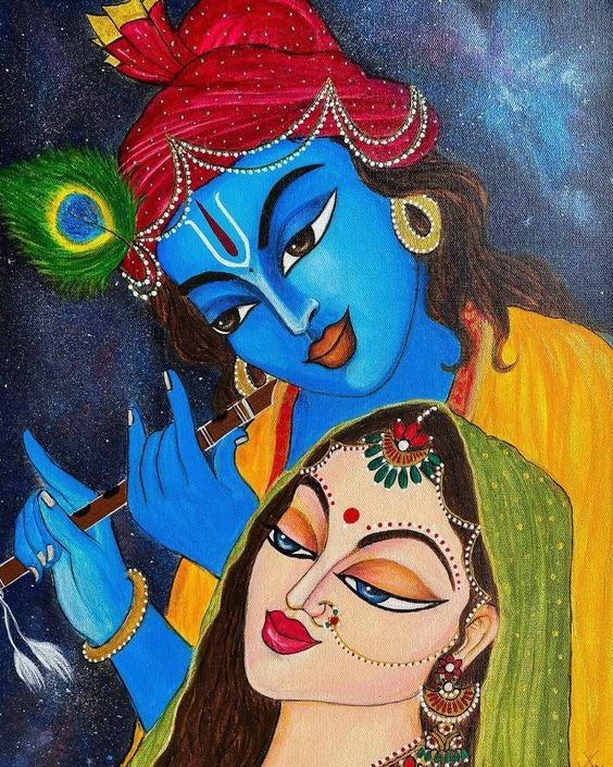 Lord Krishna And Radha A