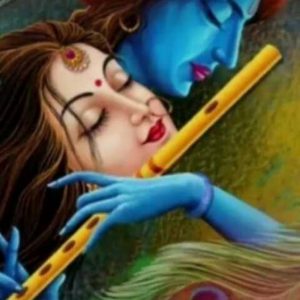 Lord Krishna And Radha C Hand Painted Painting On Canvas Art