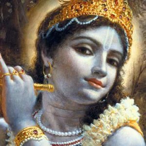 Spiritual Lord Krishna Hand-Painted Painting – Home Decor.