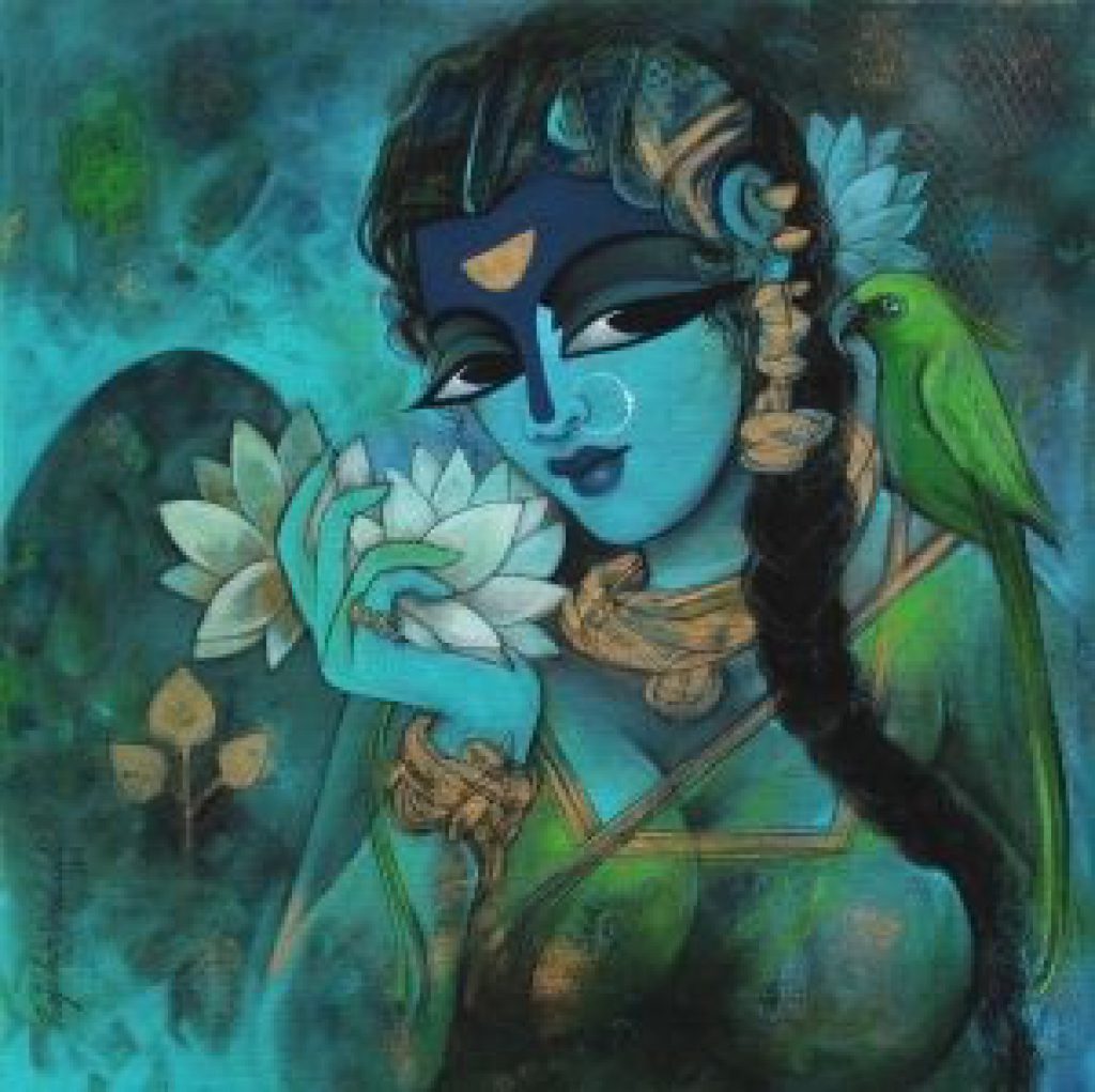 Stylish Fashion Beautiful Girl Hand Painted Painting On Canvas (Without Frame) SoulSpaze