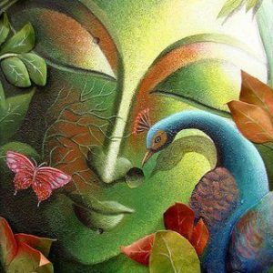 Soulful Tree of Life Hand-Painted Painting On Canvas Unframed