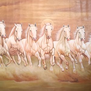 Wild Gallop Hand-Painted Horse Canvas Art Without Frome
