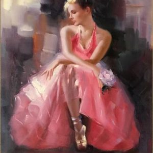 Innocent Girl Canvas Hand-Painted Art Without Frame