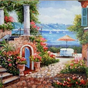 Tranquil Home – Hand-Painted Canvas Art Painting