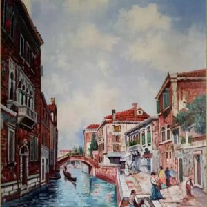 River Landscape Canvas Hand Painted Painting