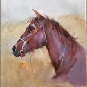 Hand-Painted Horse Art Paintings on Canvas Wall Art Painting (Without Frame)