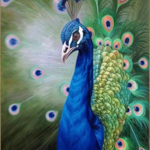 Exquisite Peacock Canvas Art Hand-Painted Masterpiece