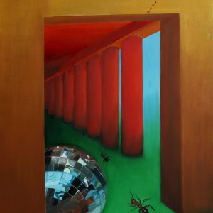 In The Coorridors of Power Hand Painted Oil Painting On Canvas Without Frame