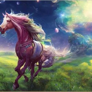 Animated Horse Canvas Print Wall Art Painting On Canvas Print Poster Without Frame