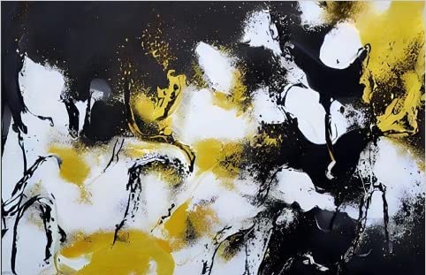 Black and White Abstract Wall Art Painting 1