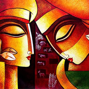 Contemporary Canvas Art Figures Handpainted painting Masterpiece