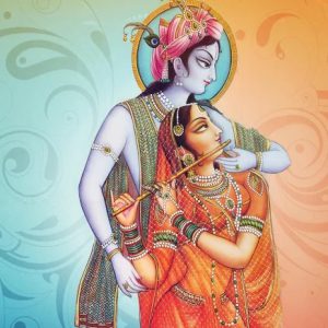 Radha Krishna Canvas Art Handpainted paintings on Canvas Wall Art Painting (Without Frame)