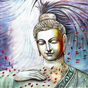 Buddha Wall Art Handpainted paintings on Canvas Painting (Without Frame)