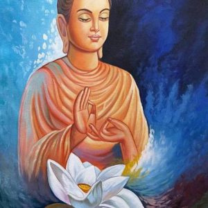 Handpainted Buddha Canvas Art paintings on Canvas Wall Art Painting (Without Frame)