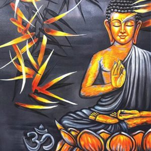New Buddha J Handpainted paintings on Canvas Wall Art Painting (Without Frame)