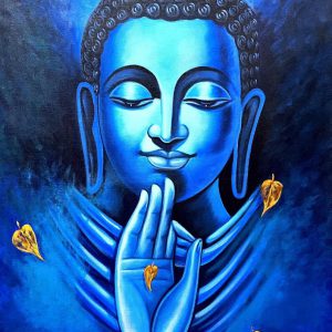 Buddha Canvas Wall Art Handpainted paintings on Canvas Painting (Without Frame)