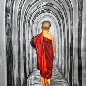 New Monks B Handpainted paintings on Canvas Wall Art Painting (Without Frame)