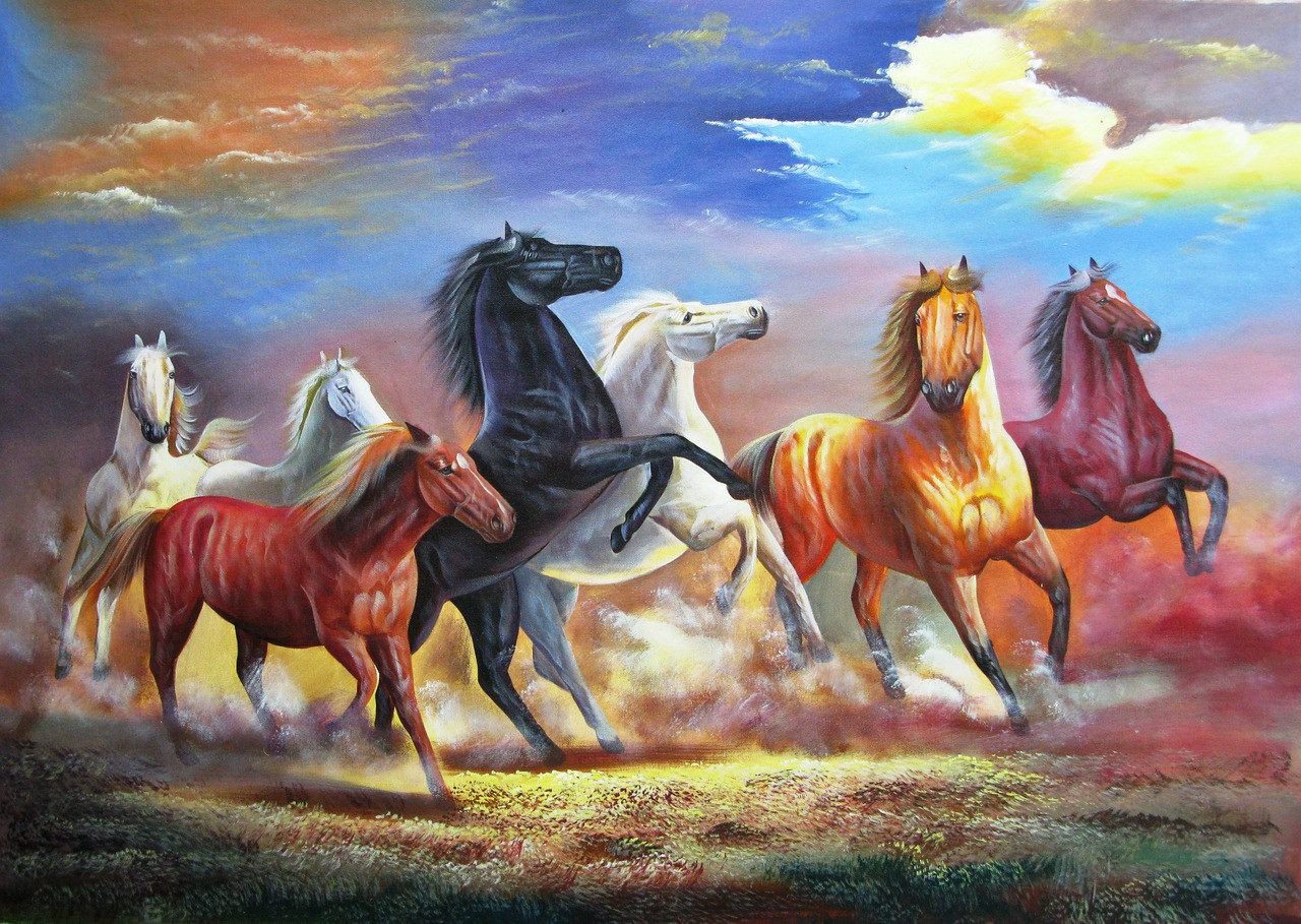 New Seven Running Horses A