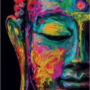 Buddha Y Handpainted paintings on Canvas Wall Art Painting (Without Frame)