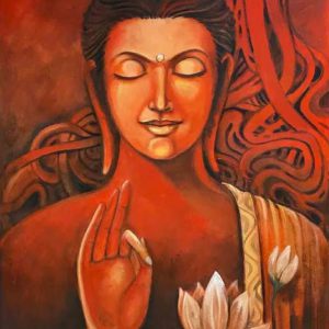 Buddha X Handpainted paintings on Canvas Wall Art Painting (Without Frame)