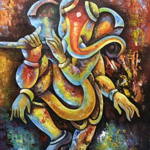 Ganesha AN Handpainted paintings on Canvas