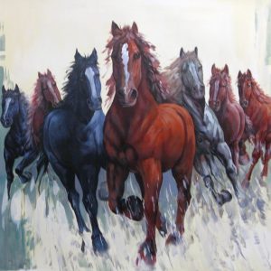New Seven Running Horses F Handpainted paintings on Canvas Wall Art Painting (Without Frame)